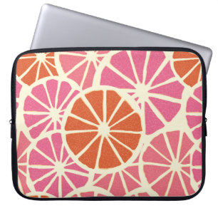 Grapefruitscheiben nahtlos, frische Zitrusfrüchte Laptopschutzhülle