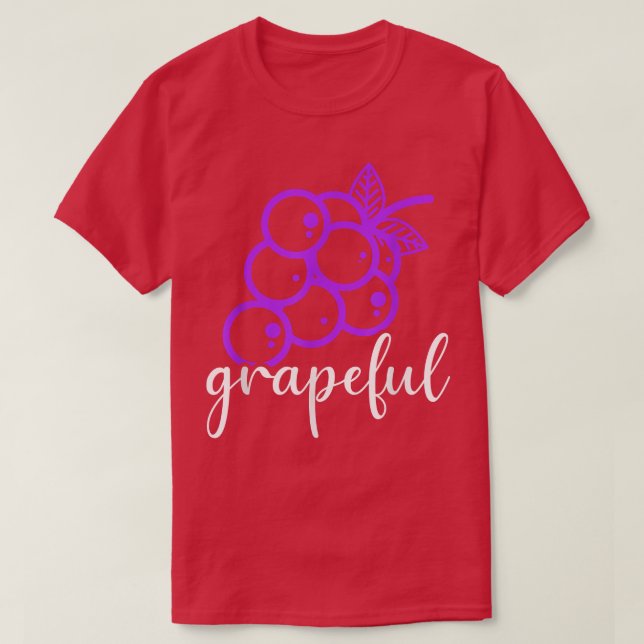 Grapeful Grapeful Grape Vegan Frucht Berries Veget T-Shirt (Design vorne)