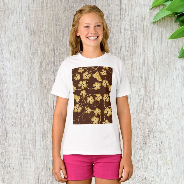 Grapevine Background Girls T - Shirt (Von Creator hochgeladen)