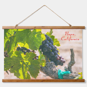 Grapevine Napa Valley, Kalifornien Wandteppich Mit Holzrahmen