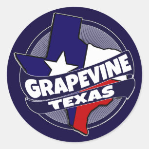 Grapevine Texas Fahne platzen Aufkleber