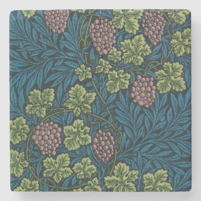 Grapevine (von William Morris) Steinuntersetzer (Vorderseite)