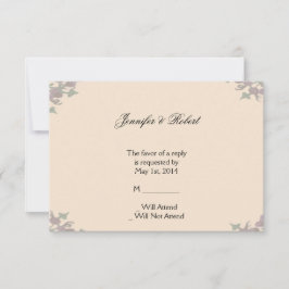 Grapevine Wreath Wedding Response Card RSVP Karte