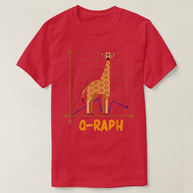 GRaph Funny Giraffe Kunst, Dichtung und Musik T-Shirt (Design vorne)