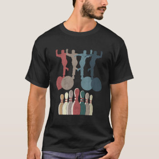 Graphic 365 Bowling Top Vintag Retro Sport T-Shirt