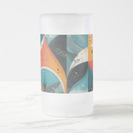 Graphic Abstraction Mattiert Glass Tasse
