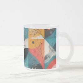 Graphic Abstraction Mattiert Glass Tasse