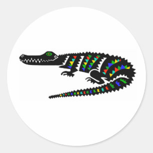 Graphic American CROCODILE Conservation - Reptile Runder Aufkleber