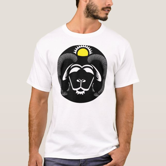 Graphic Aries Ram mit Sun T-Shirt (Vorderseite)