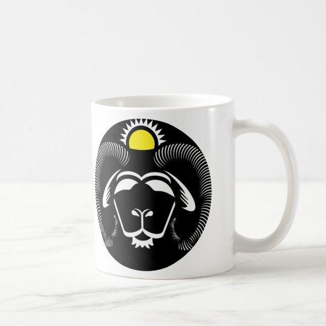 Graphic Aries Ram mit Sun Tasse (Rechts)