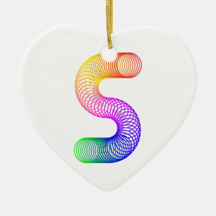 Graphic Art Letter S Keramikornament