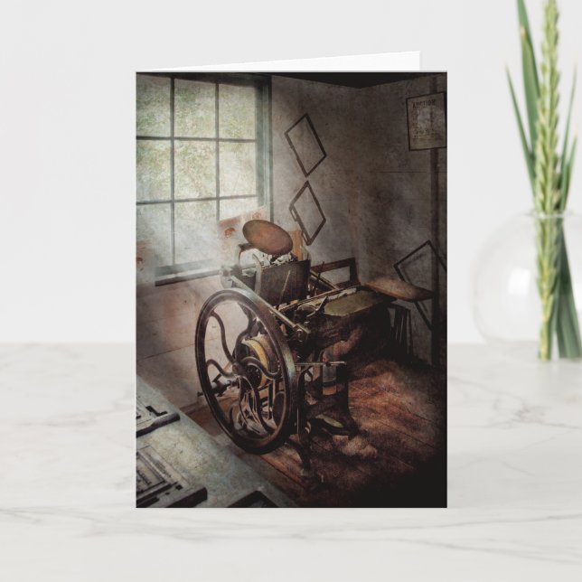 Graphic Artist - Die bescheidene Druckmaschine Karte (Vorderseite)