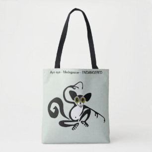 Graphic AYE-AYE- Primat - Lemur- Wildlife Green