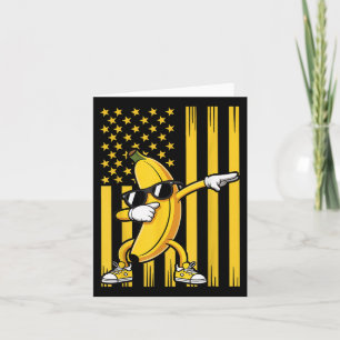 Graphic Banana American USA Flag Dabbing Banana 4t Karte