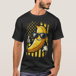 Graphic Bananas Proud Name Retro American Flag T-Shirt