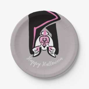 Graphic Black BAT - Happy Halloween - Party Pappteller