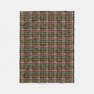 Graphic Burlap Woven Strings Christmas Fleecedecke