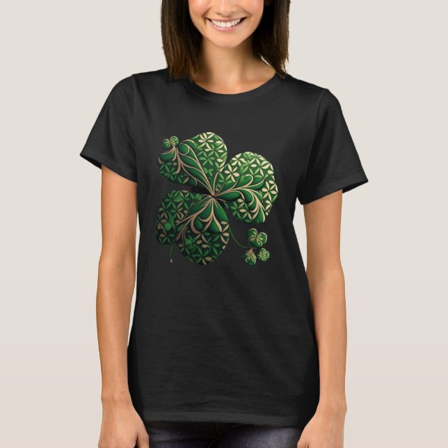 Graphic C Leaf Lucky St Patrick s Celebration Wear T-Shirt (Vorderseite)
