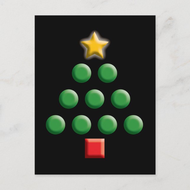 Graphic Christmas Tree Feiertagspostkarte (Vorderseite)