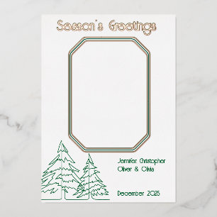 Graphic Christmas Tree Minimal Folien Feiertagskarte