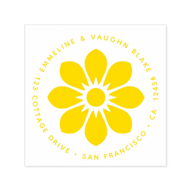 Graphic Daisy Sonnenblumen Blume Frühjahr Sommer Permastempel (Design)