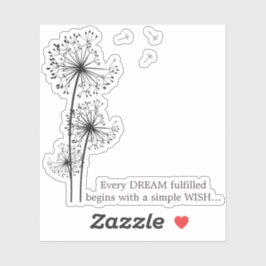 Graphic Dandelion Wish Aufkleber