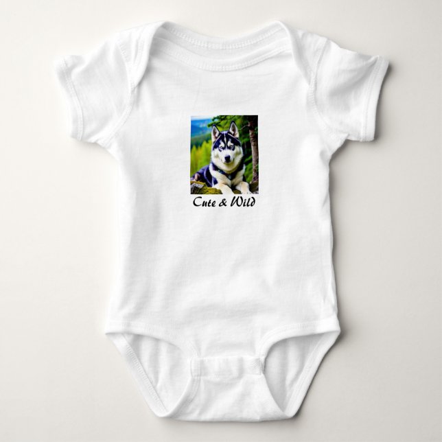 Graphic Design Baby Jumpsuit Wolf Strampler (Vorderseite)