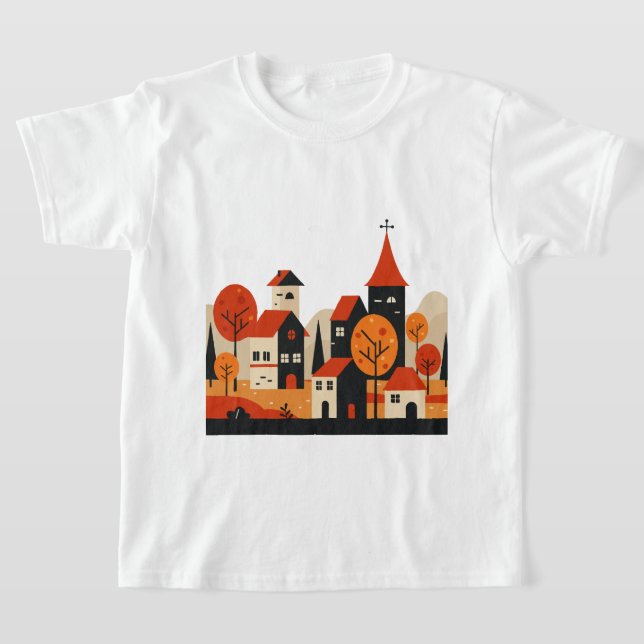 Graphic design of a rural autumn  T-Shirt (Ablage )