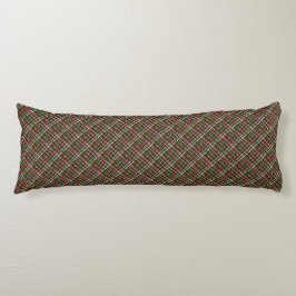 Graphic Diagonal Woven Burlap Green Red White Seitenschläferkissen