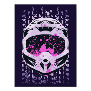 Graphic Dirt Bike Helmet Fotodruck