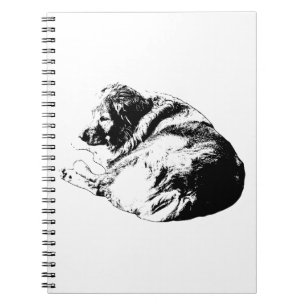 Graphic Dog Curl belebt ruhige kreative Winter-Not Notizblock