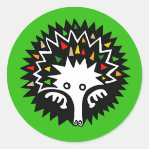Graphic- ECHIDNA - Nature - Wildlife - Green Runder Aufkleber