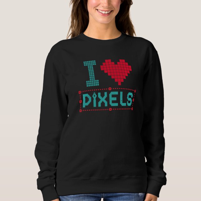 Graphic Editor Liebe Pixels Editors Graphic Design Sweatshirt (Vorderseite)