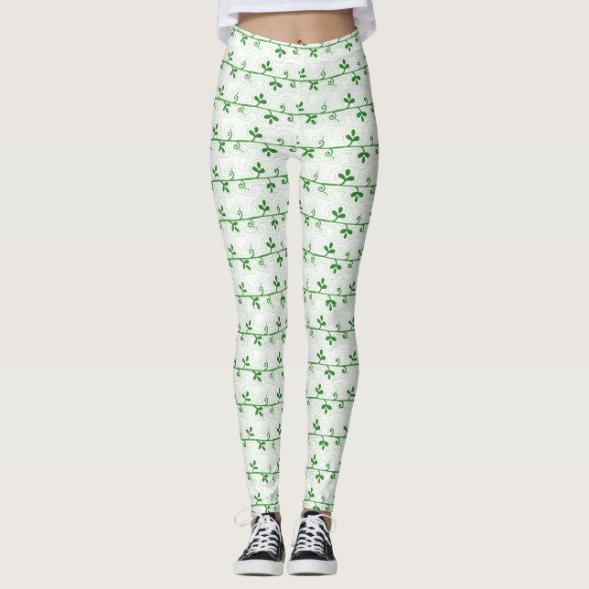 Graphic Floral Seamless Muster Leggings (Vorderseite)