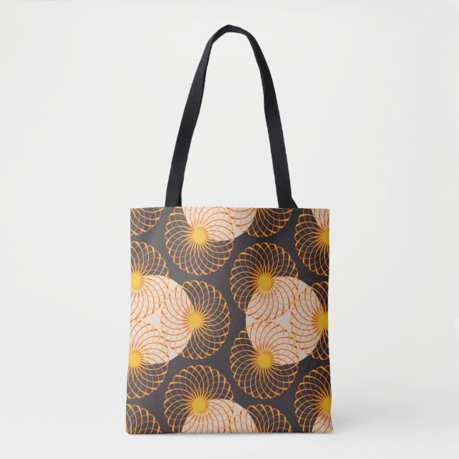 graphic floral tracery grid seamless pattern in go (Vorderseite)