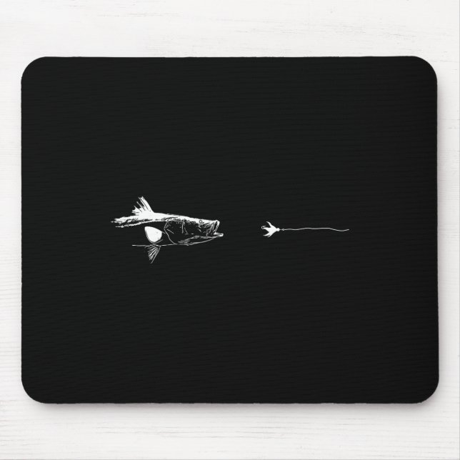 Graphic Fly Fishing Hook Line - Fish Snook Mousepad (Vorne)