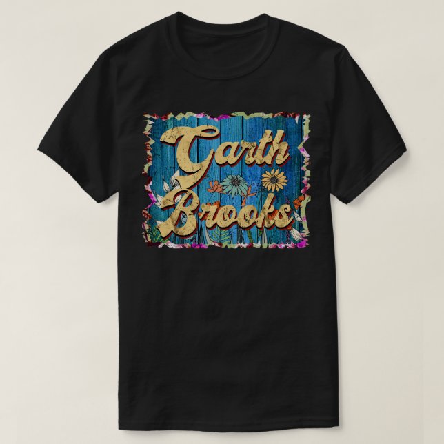 Graphic Garth Name Blume Brooks Limited Edition T-Shirt (Design vorne)