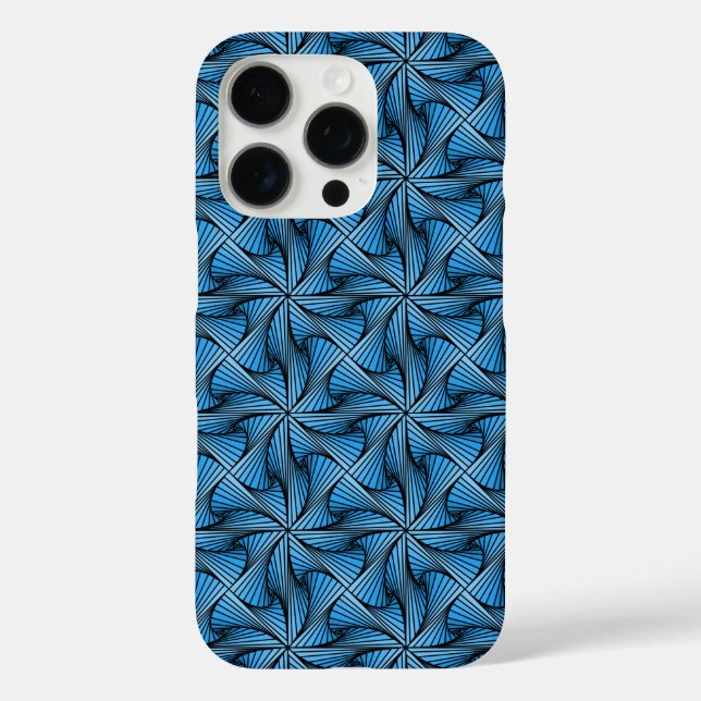 Graphic Geometric 3D Spiral Drehung Blau Case-Mate iPhone Hülle (Rückseite)