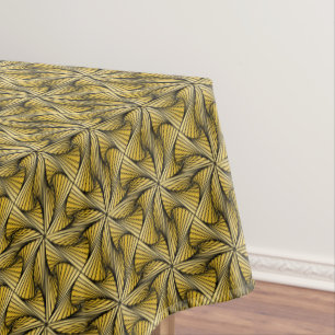 Graphic Geometric 3D Spiral Drehung gelb Tischdecke