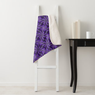 Graphic Geometric 3D Spiral Drehung Lila Sherpadecke