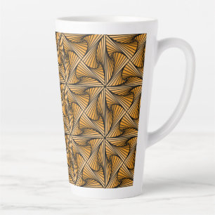 Graphic Geometric 3D Spiral Drehung Orange Milchtasse