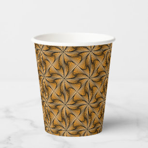 Graphic Geometric 3D Spiral Drehung Orange Pappbecher