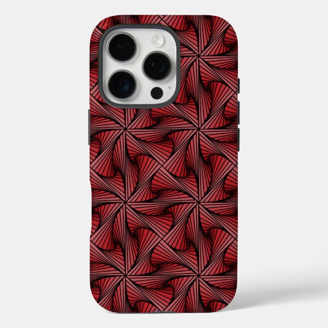 Graphic Geometric 3D Spiral Drehung Red Case-Mate iPhone Hülle (Rückseite)