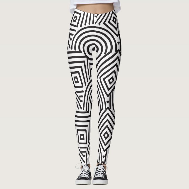 Graphic Geometry: Schönheitsmuster-Leggings Leggings (Vorderseite)