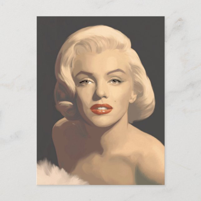 Graphic Gray Marilyn Postkarte (Vorderseite)