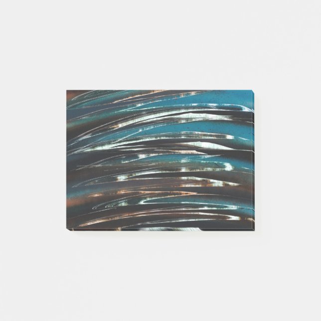 Graphic Grunge Wave Post-it Klebezettel (Vorderseite)