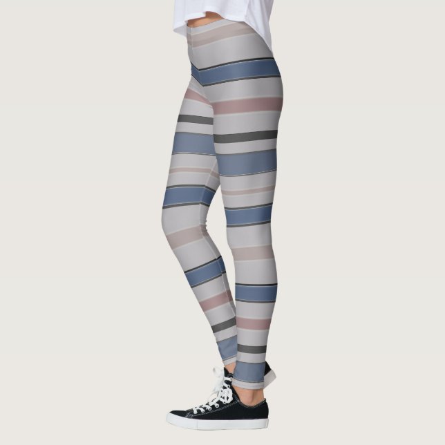 Graphic Horizontal Lines mit benutzerdefinierter F Leggings (Links)
