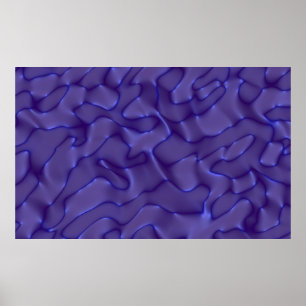 Graphic Illustration - Flüssiges Muster blau Farbe Poster