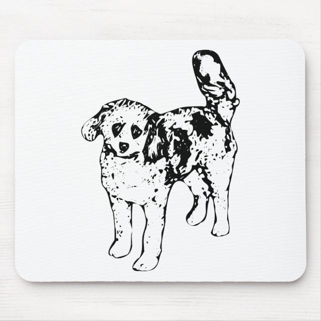 Graphic Ink Dog bringt festliche Büro-Wärme Mousepad (Vorne)