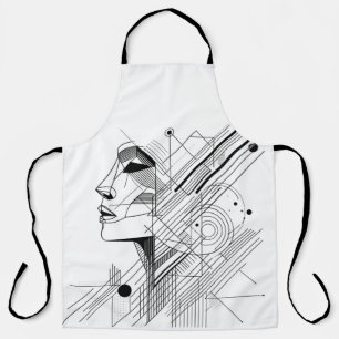 Graphic Line Face Schürze